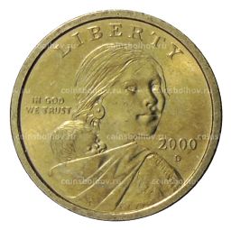 1 доллар 2000 года D США Сакагавея  Парящий Орел