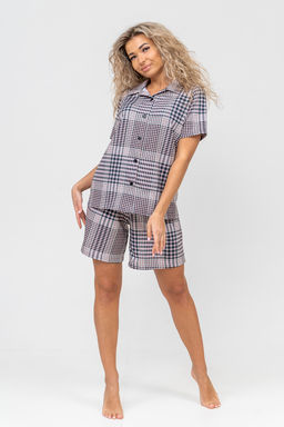 Костюм женский Натали из хлопка в клетку  фото 25
