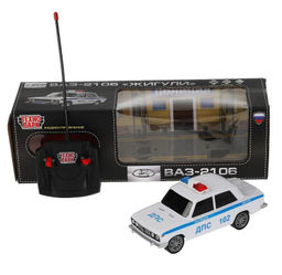 Технопарк. Машина р/у "ВАЗ-2106 Полиция" 18 см, свет, бел, кор. арт.VAZ2106-18L-POL-WH