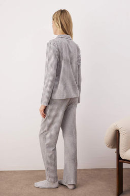 Gul Kurusu Kal?n/K?sl?k Ekoseli Flanel Dokuma Pijama Tak?m? THMAW26PT00196 - Trendyolmilla фото 8