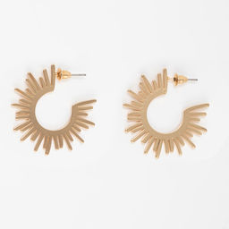 Серьги металл Атмосфера солнце, ярило, цвет золото