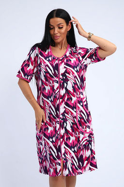 Халат женский на молнии с карманами (01057, синий) - Плиона фото 35