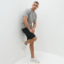 Футболка мужская MINAKU: Basic line MAN серая, размер 44