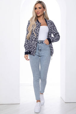 Бомбер на молнии (сине-белый) Б8851 - Lt collection фото 3