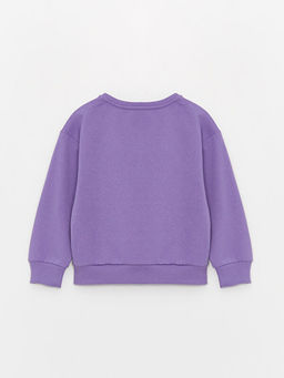 Bisiklet Yaka Bask?l? Uzun Kollu K?z ?ocuk Sweatshirt - Waikiki фото 2