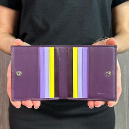 Итальянский кожаный кошелек DuDu серии Flavio | темно-фиолетовый - Dudubags фото 6