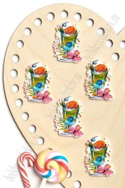 Кабошон-вырубка "Стаканчик" 2,5*3,5 см (10 шт) SF-5948