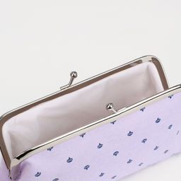 Косметичка женская на фермуаре, маленькая, с принтом «Корона», сиреневая