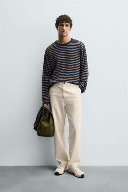 STRAIGHT-LEG CHINO TROUSERS