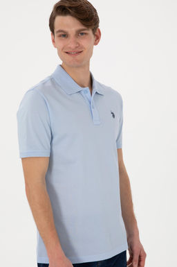 Erkek Regular Fit Polo Yaka A__k Mavi Basic Ti__rt - U.s. polo assn фото 3
