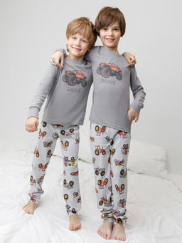 К 1541/холодный серый,машины пижама дет