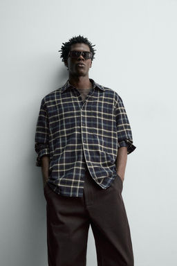CHECK FLANNEL SHIRT - Zara фото 6