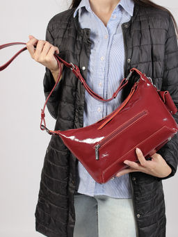 LACCOMA сумка P5845-бордовый натуральная кожа