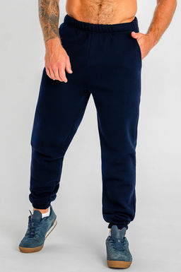 Арт. 62904 Брюки мужские с начесом 48-56 (5 шт) Цвет:темно-синий