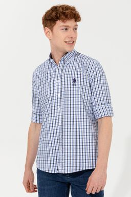 U. S. Polo Assn Мужская темно-синяя рубашка с длинным рукавом - U.s. polo assn фото 4