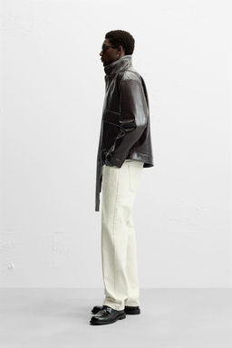 LEATHER EFFECT JACKET - Zara фото 4