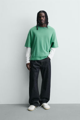 SUDADERA BOXY FIT ESTRUCTURA / Verde