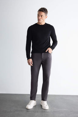 Chino Kanvas Pantolon Slim Fit Dar Kesim Pamuklu Esnek Dar Paca - Defacto фото 11