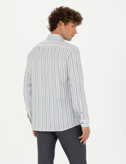 Рубашка Slim Fit синяя