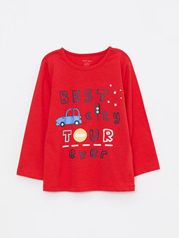 Bisiklet Yaka Uzun Kollu Bask?l? Erkek Bebek Pijama Tak?m - Waikiki фото 2