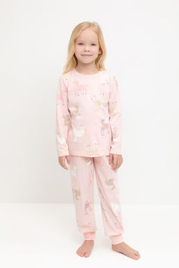 Crockid _ К 1561/бежево-розовый,большие единороги пижама дет