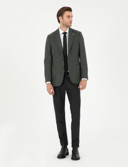 Antrasit Slim Fit Kanvas Pantolon
