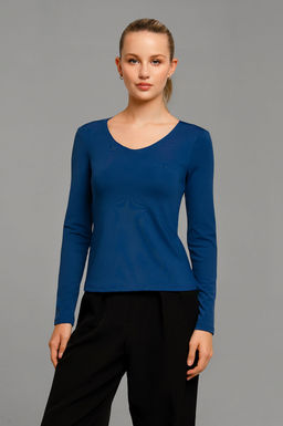 Арт. 12802/2 Лонгслив облегающий 44-50 (4 шт) Цвет:джинс - Калинка фото 7