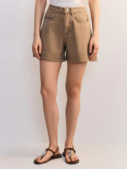 Джинсовые шорты А-силуэта с эластичным поясом ZR2605092307-62 / Zarina