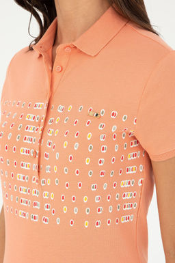 Футболка-поло женская U.S. Polo Assn лососевый фото 7
