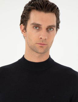 Темно-синий зауженный свитер - Cacharel фото 2