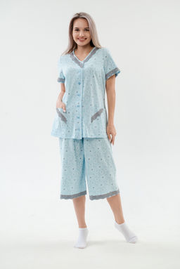 Пижама женская из кулирки Ворожея голубой - Амадэль фото 11