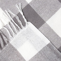 Плед Пикник 140х200см, бел/сер рап.8, хл 20%, пан 40%, пэ 40% - Влади фото 3