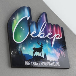 Цена за 10 шт. Магнит деревянный «Север»