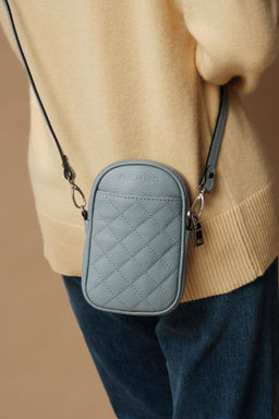 Сумка кожаная Azaro 30832 сер.небо