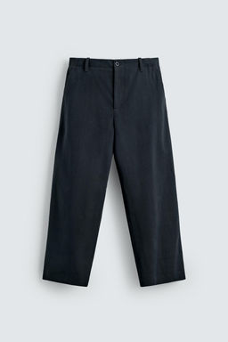 LYOCELL-COTTON BALLOON FIT TROUSERS