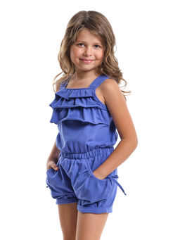 Ромпер с воланами UD 3151 василек - Mini maxi фото 2