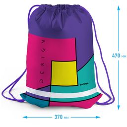 Сумка для обуви Berlingo "Pink blocks" 46*36см (MS1060) светоотр. элементы