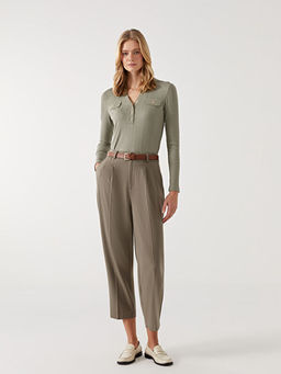 Polo Yaka Dokulu Kad?n Ti??rt