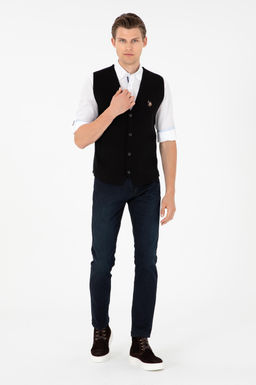 Мужской черный трикотажный кардиган Неожиданная скидка в корзине - U.s. polo assn фото 4