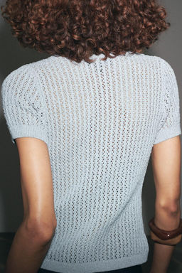 POINTELLE KNIT TOP - Zara фото 4