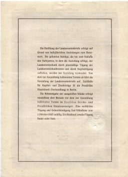 Облигация 4,5% 1000 рейхсмарок 1940 года Германия