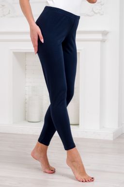 Легинсы женские из кулирки с лайкрой темно-синие - Амадэль фото 4