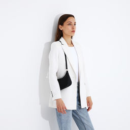 Сумка багет из искусственной кожи,19х15х6.5 см, чёрный цвет - Nazamok фото 7