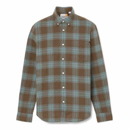 Мужская рубашка Timberland Shirt Tartan S/cell зеленая  фото 4