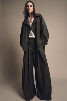 ZW COLLECTION FRONT PLEAT TROUSERS