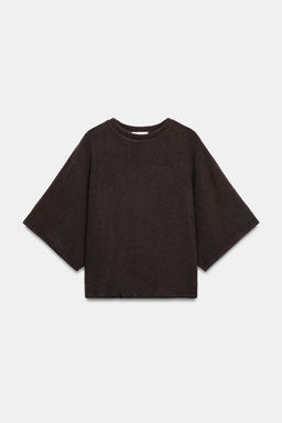 TOP R?STICO MANGA CORTA / Marr?n oscuro - Zara фото 6