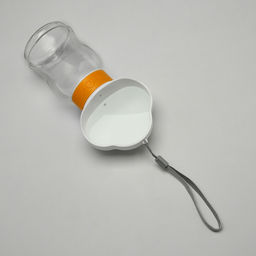 Поилка прогулочная 585 мл+контейнер для корма, жёлтая - Пижон фото 6