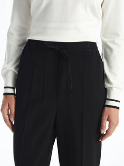 Kad?n Beli Lastikli D?z Pantolon - Waikiki фото 3