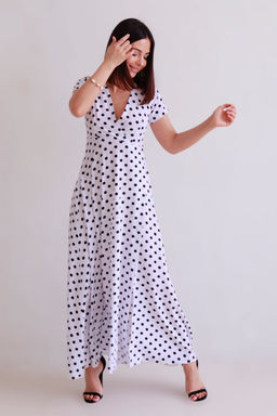 Martichelli Платье белое в горошек