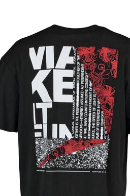 TRENDYOL MAN Siyah Oversize/Genis Kesim K?sa Kol Yaz? Bask?l? %100 Pamuklu T-Shirt TMNSS21TS1064 - Trendyolmilla фото 7